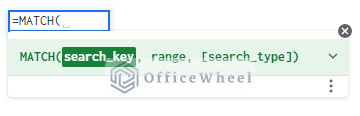 Match function syntax - index match google sheets