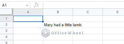 overflow wrapping in Google Sheets