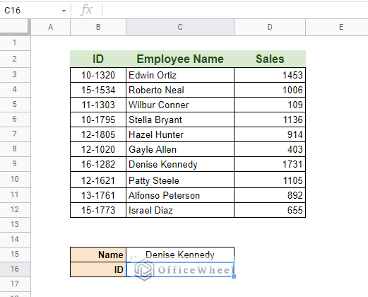 new dataset to show multiple criteria lookup