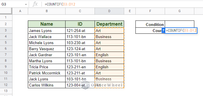 adding range to COUNTIF