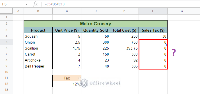 error with relative cell reference