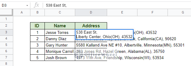 adding line break using CTRL+ENTER in a cell in Google Sheets
