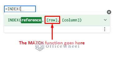idea of index match in google sheets