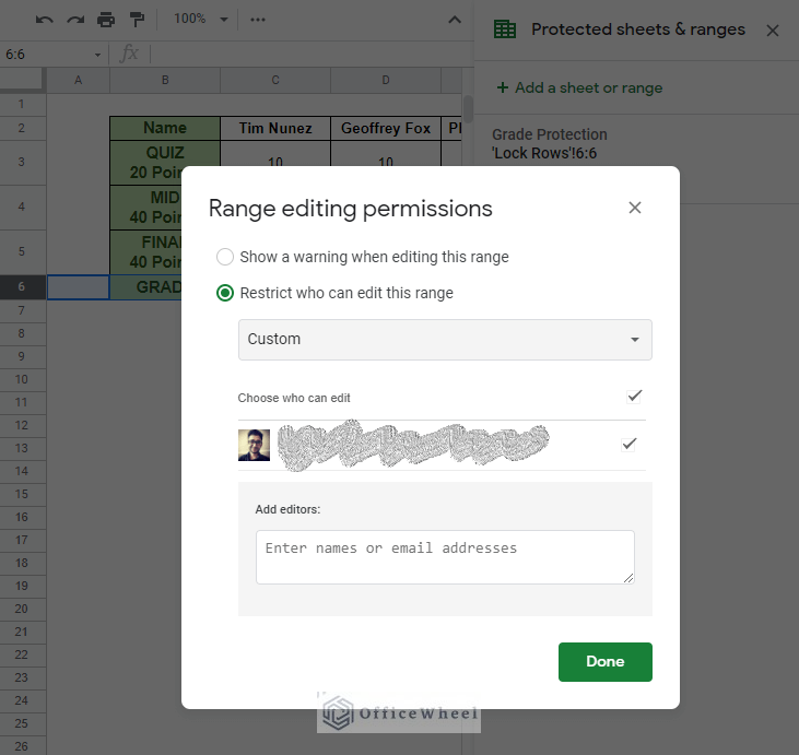 custom option permission