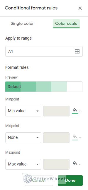 Color scale mode