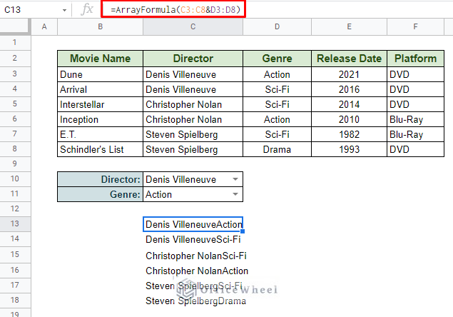 all criteria instances presented as an array