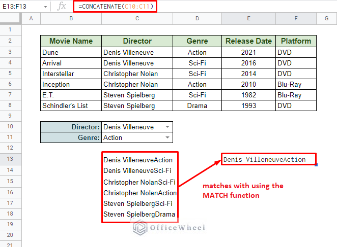 how the match function works with multiple criteria behind the scenes