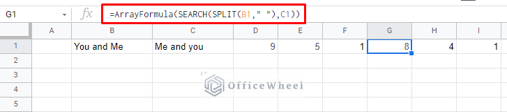 both strings have been split