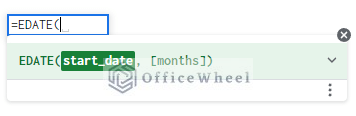 edate function syntax