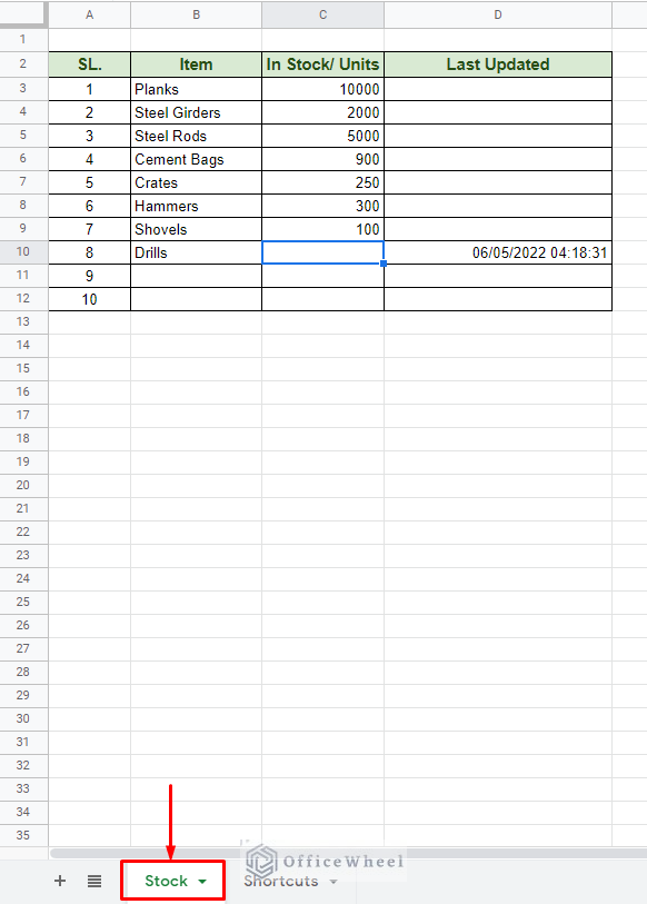 having the correct name of the worksheet is crucial for the script
