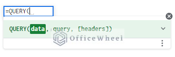 query function syntax