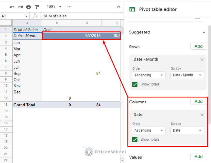 adding date to columns
