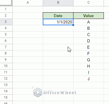 double-click autofill method animated