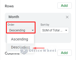 second sort condition for pivot table in google sheets