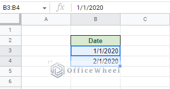 setting the first two dats a month apart