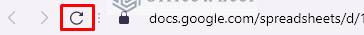 using the refresh button of the browser to refresh google sheets pivot table