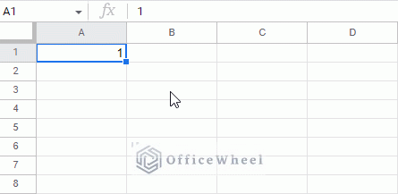 using sill handle to autofill numbers in google sheets animated