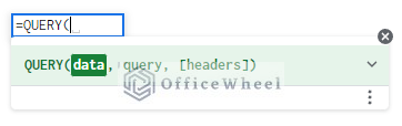 query function syntax