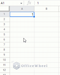 using keyboard shortcut to autofill numbers in google sheets