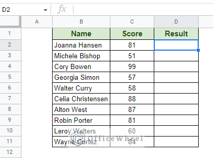 example dataset for autofill based on another field in google sheets