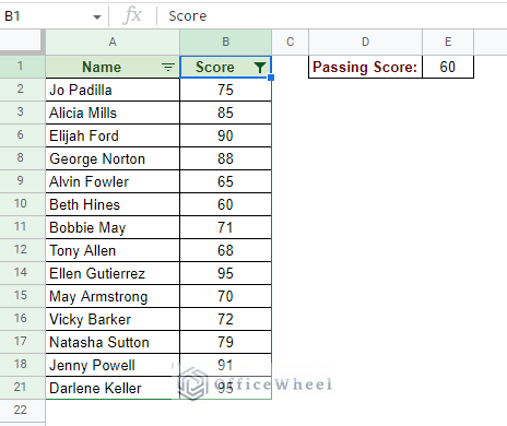 filter by cell value in google sheets using the default filter