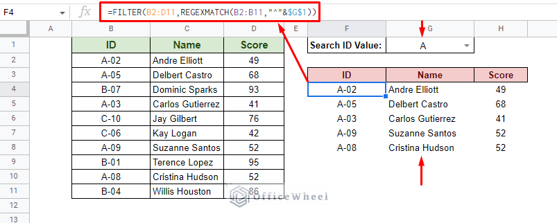 using filter to autofill based on another field in google sheets