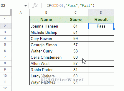 autofill based on another field in google sheets using if function