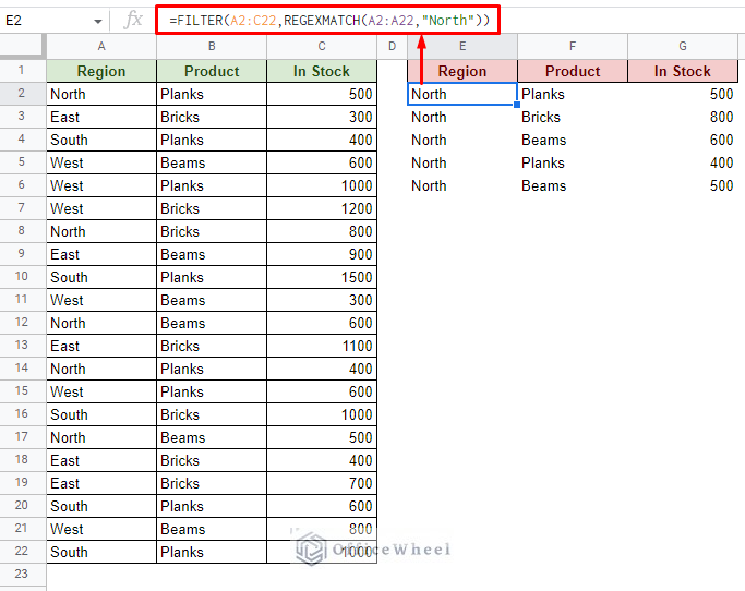 filter if it contains text in google sheets using the filter function