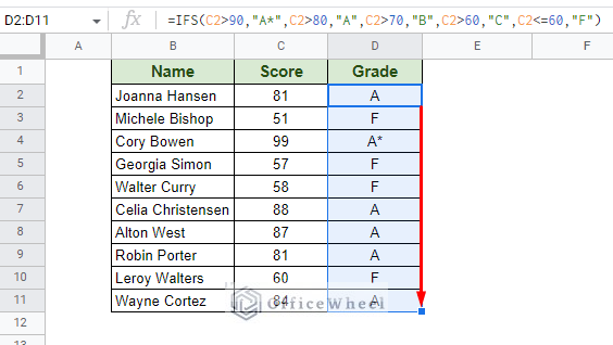 autofill based on multiple conditions in google sheets