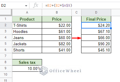 calculating using a currency gives a currency output