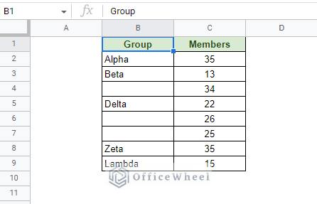 sample worksheet for sum if cell not blank in google sheets