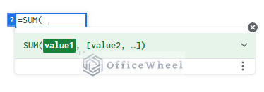 sum function syntax