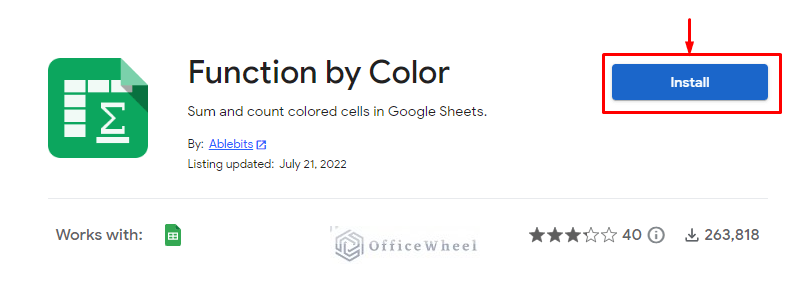 install the function by color add-on