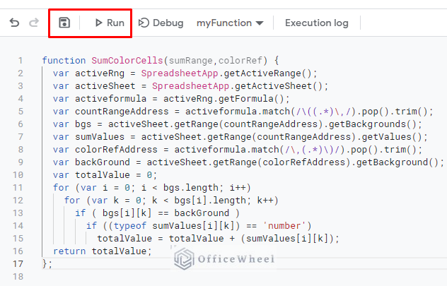 save and run the code