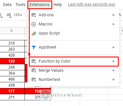 find the function by color add-on under the extensions tab