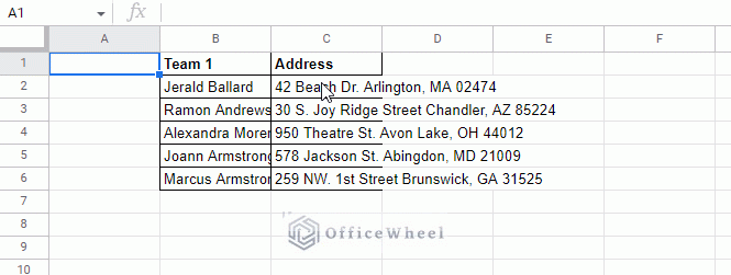 double click to auto format cells to fit text in google sheets animated