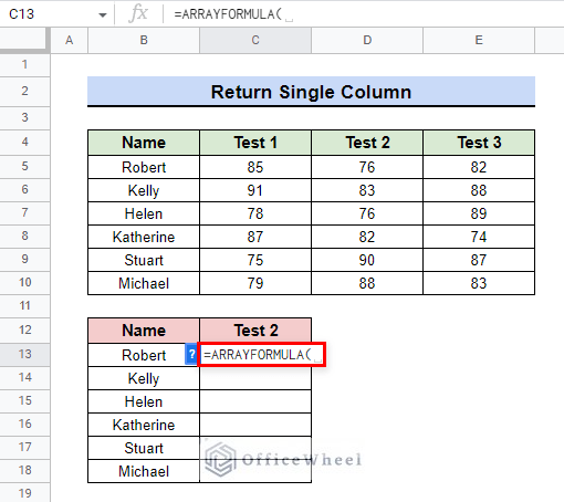 input arrayformula for ARRAYFORMULA with VLOOKUP in a single column