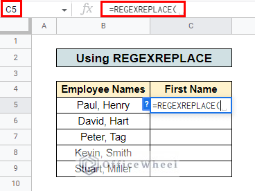 input regexreplace
