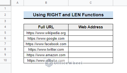 Remove Certain Characters from Texts using Right function in Google Sheets
