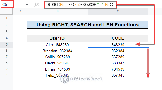 Search and Return Characters from Texts