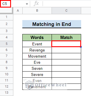 select cell for matching text at end with wildcards using if function