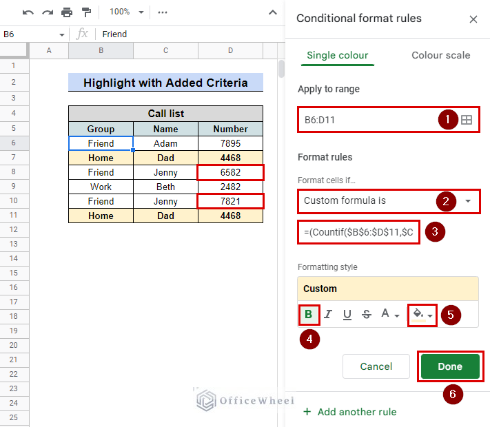 output of dataset for highlighted duplicates with added criteria for google sheet