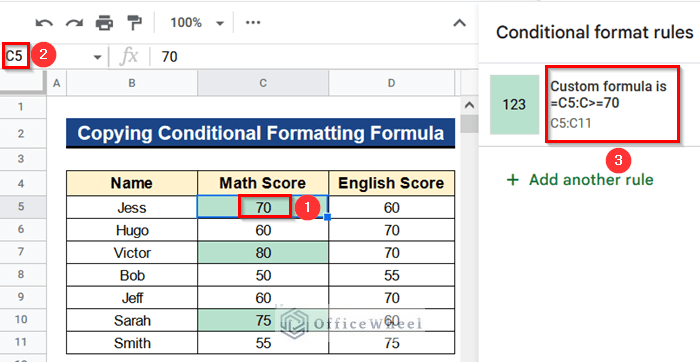 Copying Conditional Formatting Formula to Copy Conditional Formatting but Change Reference Cell in Google Sheets