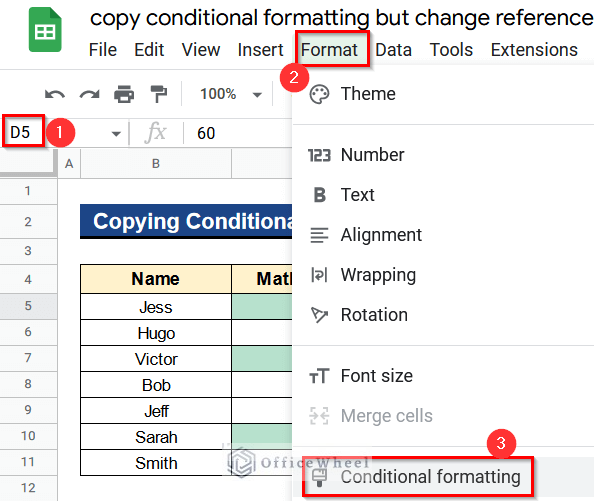 Copying Conditional Formatting Formula to Copy Conditional Formatting but Change Reference Cell in Google Sheets