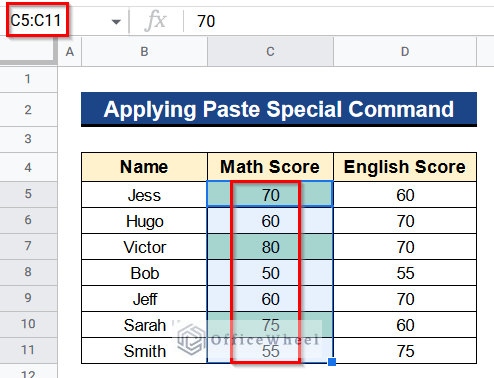 Applying Paste Special Command to Copy Conditional Formatting but Change Reference Cell in Google Sheets