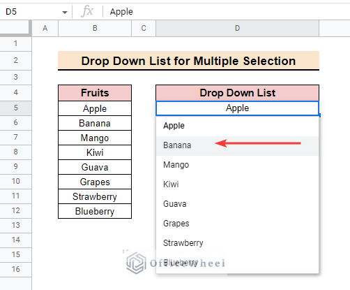 Choose Multiple Options in Drop Down List