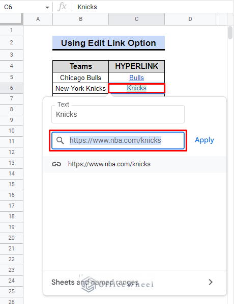 copy link from a cell in google sheets