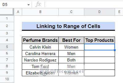 data for linking cells using hyperlink
