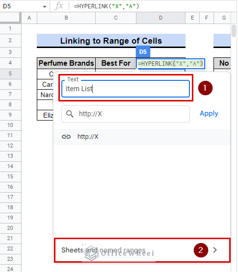 sheets and named ranges option