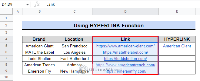 using cell reference to create hyperlink